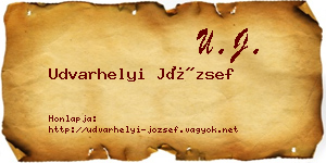 Udvarhelyi József névjegykártya