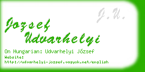 jozsef udvarhelyi business card