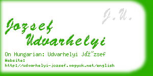 jozsef udvarhelyi business card